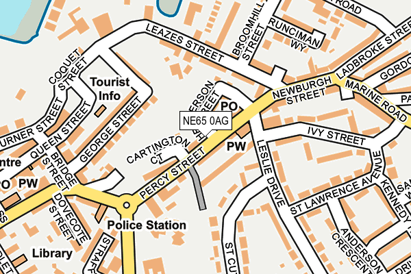 NE65 0AG map - OS OpenMap – Local (Ordnance Survey)