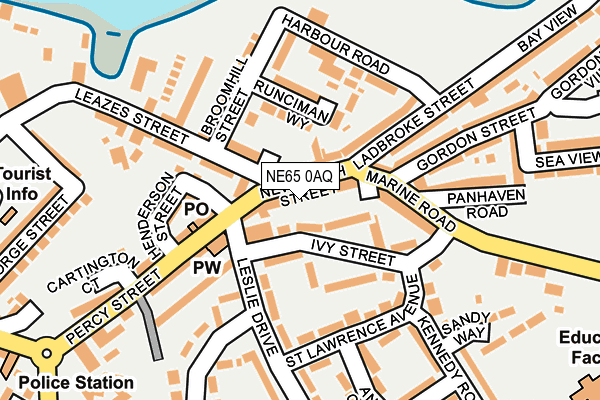 NE65 0AQ map - OS OpenMap – Local (Ordnance Survey)