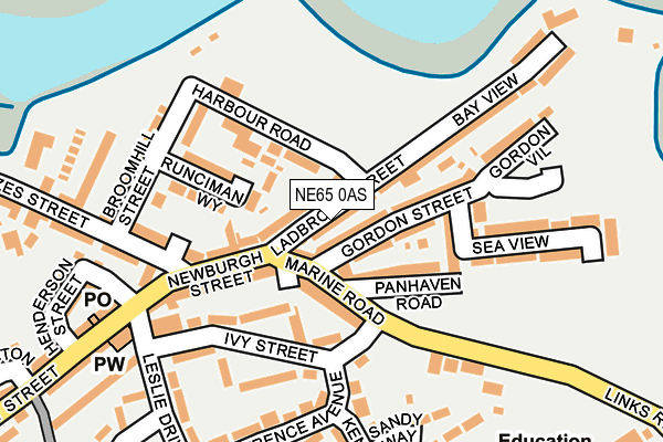 NE65 0AS map - OS OpenMap – Local (Ordnance Survey)