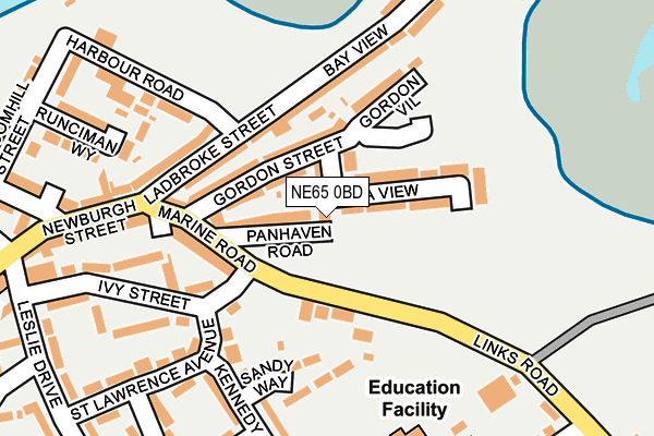 NE65 0BD map - OS OpenMap – Local (Ordnance Survey)