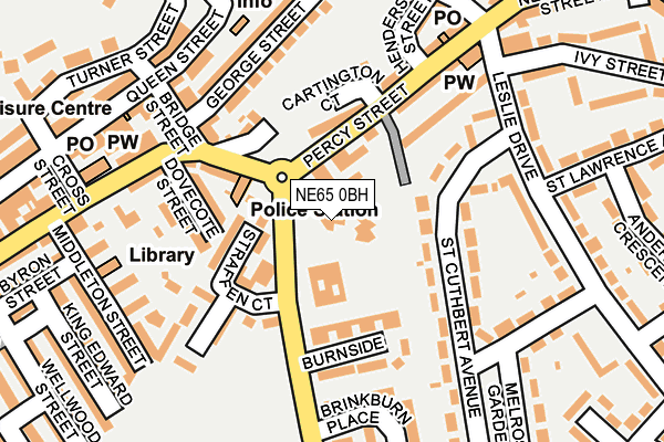 NE65 0BH map - OS OpenMap – Local (Ordnance Survey)