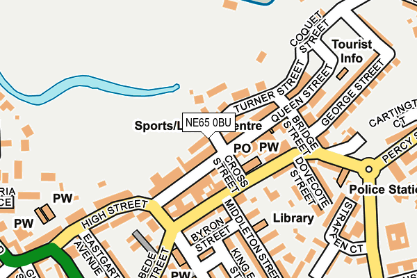 NE65 0BU map - OS OpenMap – Local (Ordnance Survey)