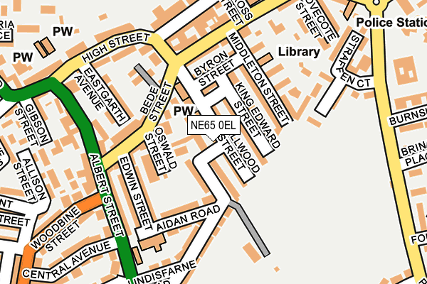 NE65 0EL map - OS OpenMap – Local (Ordnance Survey)