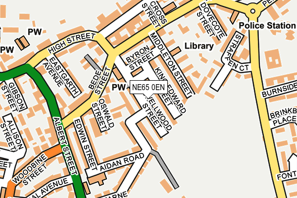 NE65 0EN map - OS OpenMap – Local (Ordnance Survey)