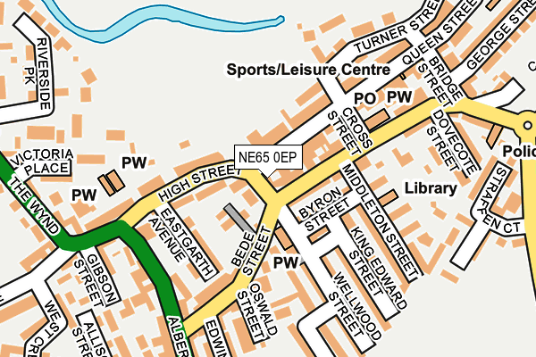 NE65 0EP map - OS OpenMap – Local (Ordnance Survey)