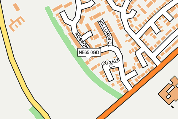 NE65 0GD map - OS OpenMap – Local (Ordnance Survey)