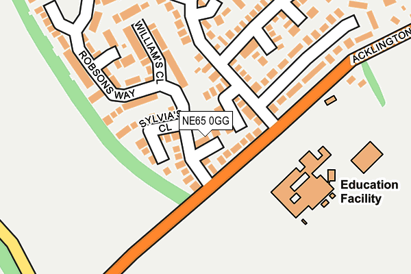 NE65 0GG map - OS OpenMap – Local (Ordnance Survey)