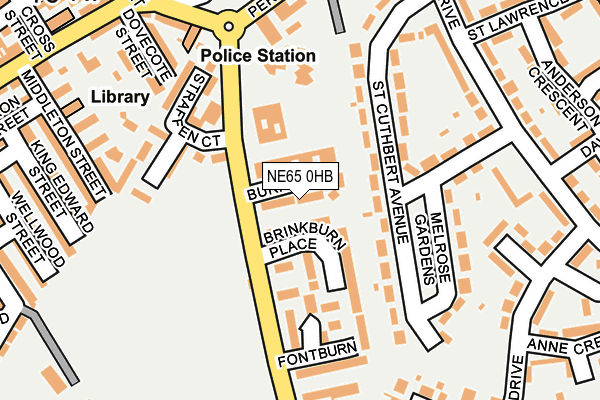NE65 0HB map - OS OpenMap – Local (Ordnance Survey)