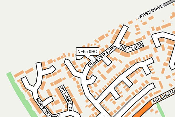 NE65 0HQ map - OS OpenMap – Local (Ordnance Survey)