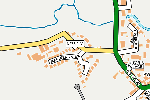 NE65 0JY map - OS OpenMap – Local (Ordnance Survey)