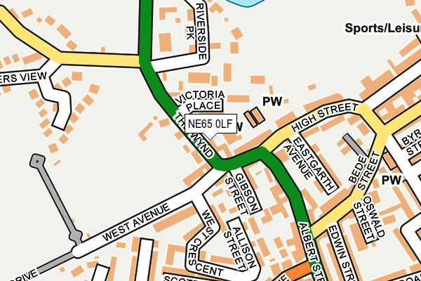 NE65 0LF map - OS OpenMap – Local (Ordnance Survey)