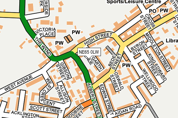 NE65 0LW map - OS OpenMap – Local (Ordnance Survey)