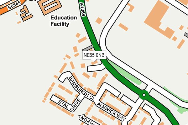 NE65 0NB map - OS OpenMap – Local (Ordnance Survey)