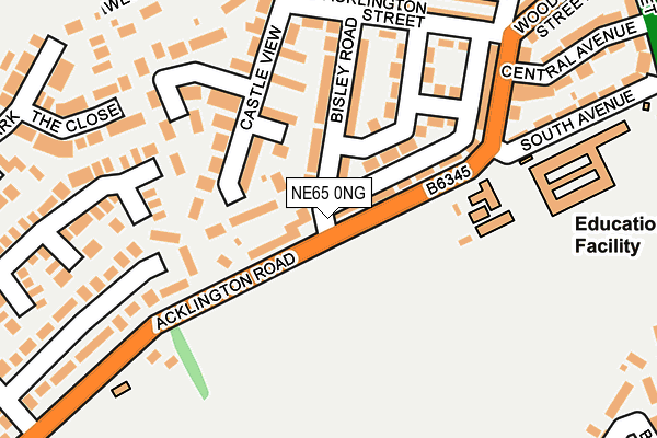 NE65 0NG map - OS OpenMap – Local (Ordnance Survey)
