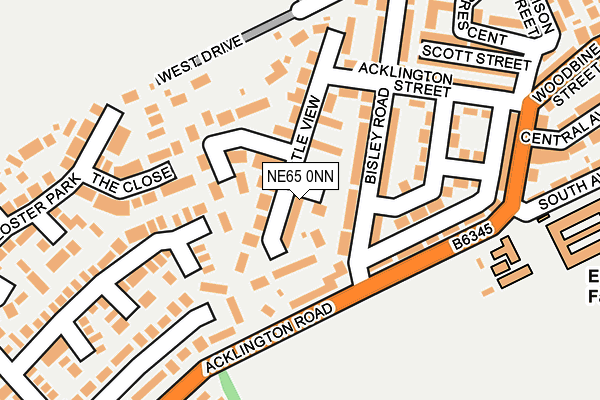 NE65 0NN map - OS OpenMap – Local (Ordnance Survey)