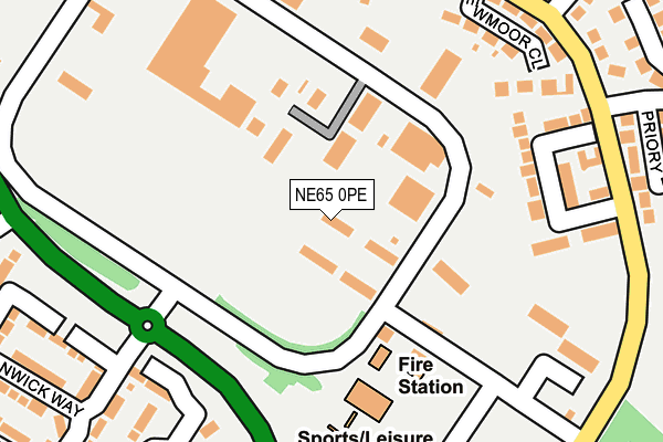 NE65 0PE map - OS OpenMap – Local (Ordnance Survey)