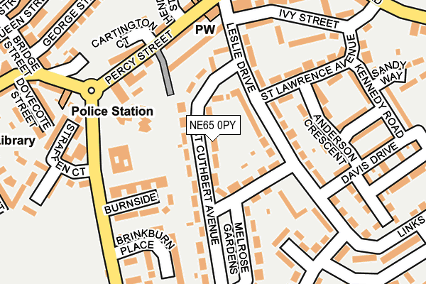 NE65 0PY map - OS OpenMap – Local (Ordnance Survey)