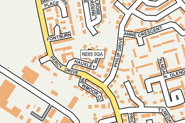 NE65 0QA map - OS OpenMap – Local (Ordnance Survey)