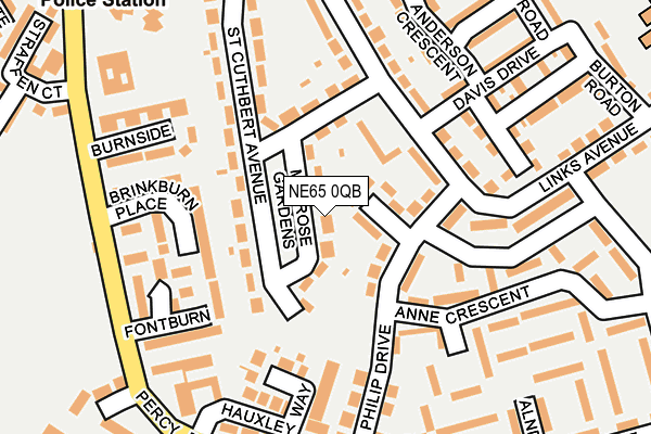 NE65 0QB map - OS OpenMap – Local (Ordnance Survey)