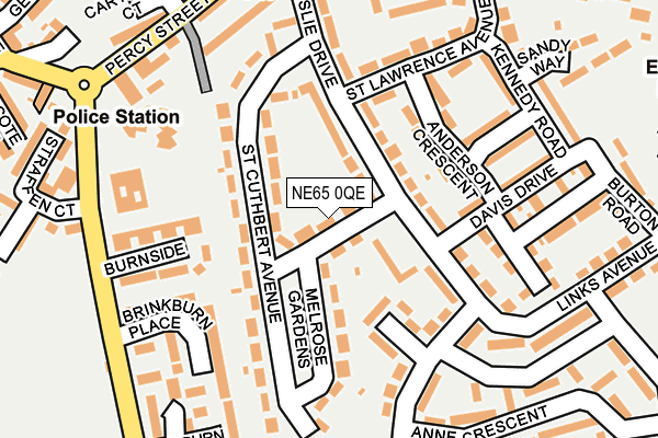NE65 0QE map - OS OpenMap – Local (Ordnance Survey)