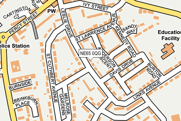 NE65 0QG map - OS OpenMap – Local (Ordnance Survey)