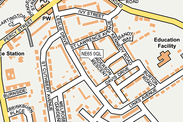 NE65 0QL map - OS OpenMap – Local (Ordnance Survey)