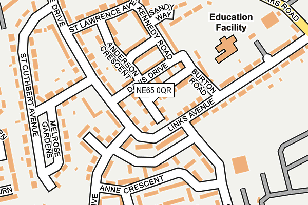 NE65 0QR map - OS OpenMap – Local (Ordnance Survey)