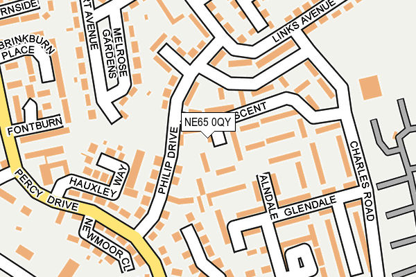 NE65 0QY map - OS OpenMap – Local (Ordnance Survey)