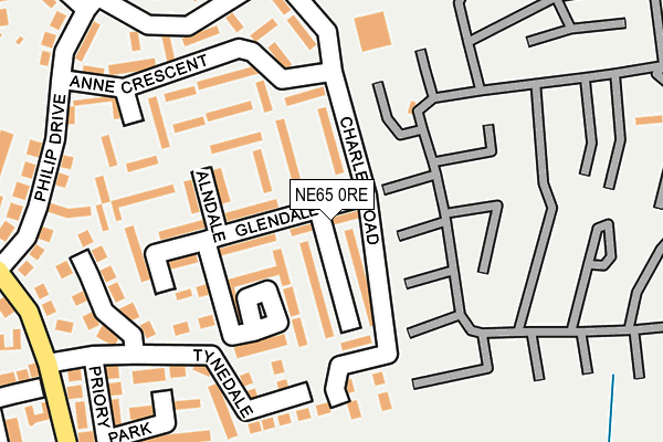 NE65 0RE map - OS OpenMap – Local (Ordnance Survey)