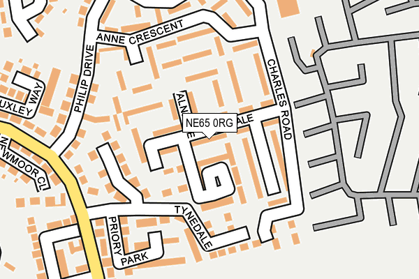 NE65 0RG map - OS OpenMap – Local (Ordnance Survey)
