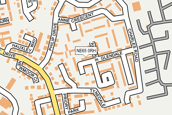 NE65 0RH map - OS OpenMap – Local (Ordnance Survey)