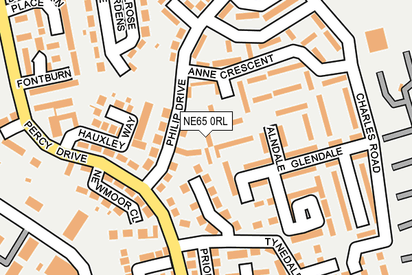 NE65 0RL map - OS OpenMap – Local (Ordnance Survey)