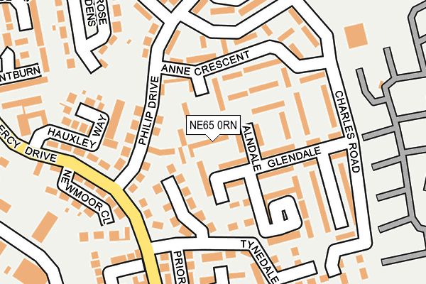 NE65 0RN map - OS OpenMap – Local (Ordnance Survey)