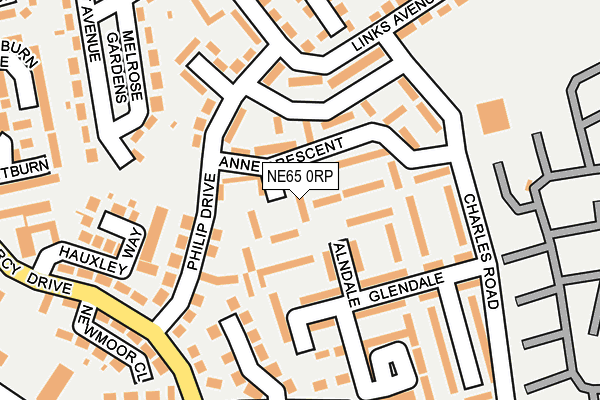 NE65 0RP map - OS OpenMap – Local (Ordnance Survey)