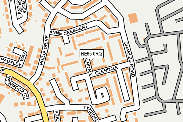 NE65 0RQ map - OS OpenMap – Local (Ordnance Survey)