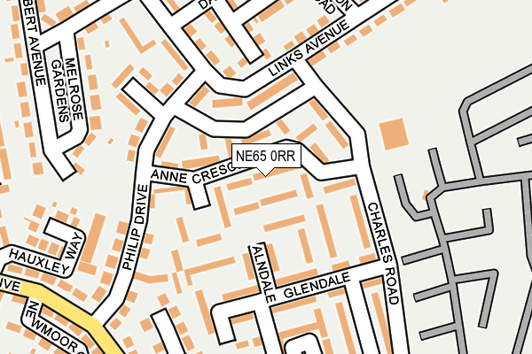 NE65 0RR map - OS OpenMap – Local (Ordnance Survey)