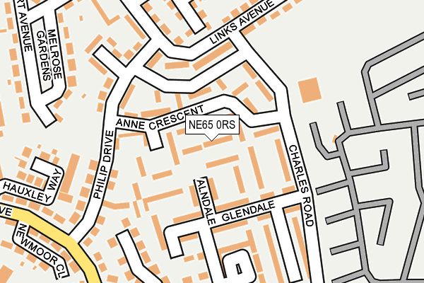 NE65 0RS map - OS OpenMap – Local (Ordnance Survey)