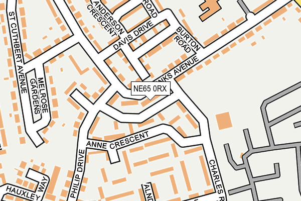 NE65 0RX map - OS OpenMap – Local (Ordnance Survey)