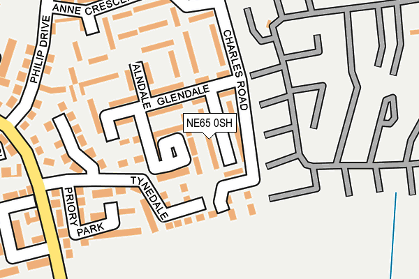 NE65 0SH map - OS OpenMap – Local (Ordnance Survey)