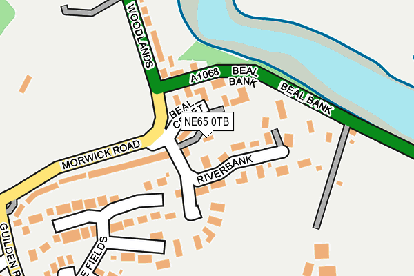 NE65 0TB map - OS OpenMap – Local (Ordnance Survey)