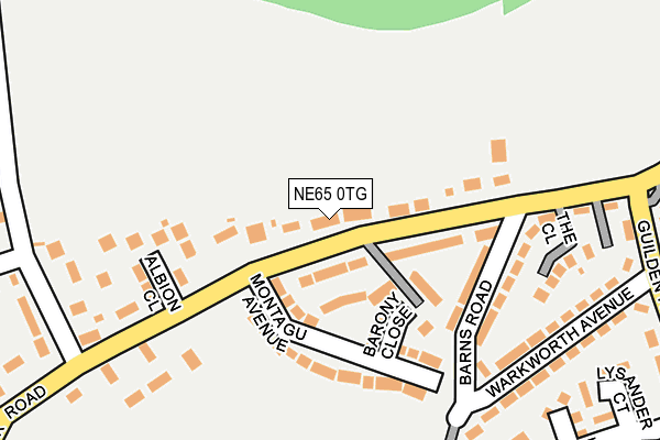 NE65 0TG map - OS OpenMap – Local (Ordnance Survey)