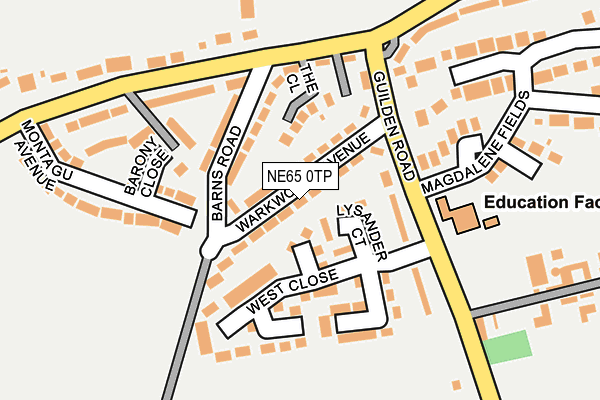 NE65 0TP map - OS OpenMap – Local (Ordnance Survey)