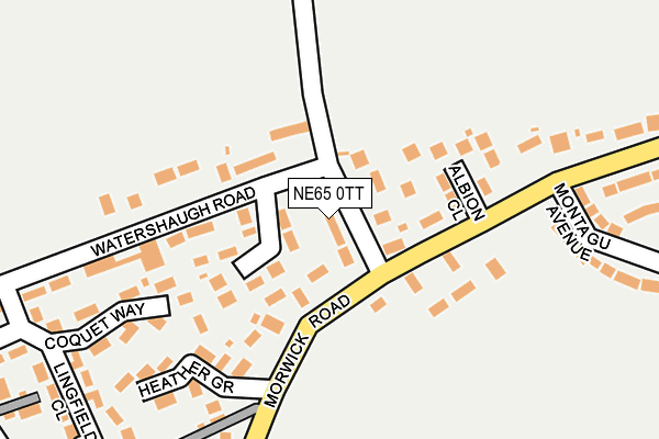NE65 0TT map - OS OpenMap – Local (Ordnance Survey)