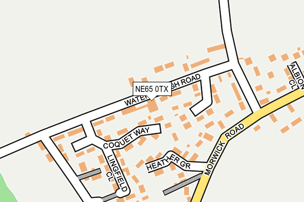 NE65 0TX map - OS OpenMap – Local (Ordnance Survey)