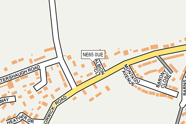 NE65 0UE map - OS OpenMap – Local (Ordnance Survey)