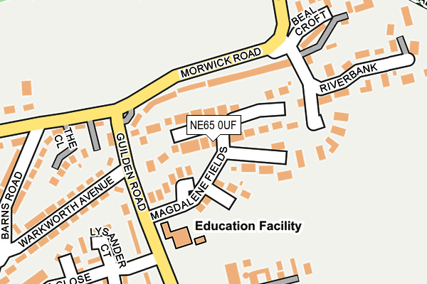 NE65 0UF map - OS OpenMap – Local (Ordnance Survey)