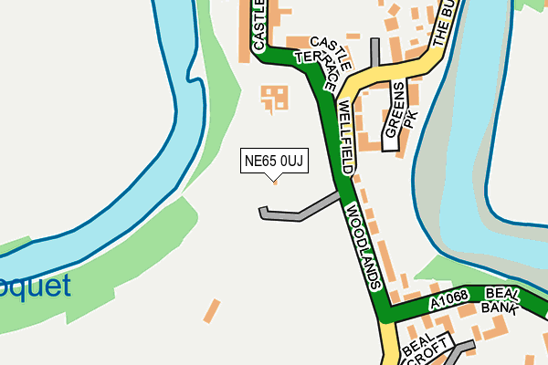 NE65 0UJ map - OS OpenMap – Local (Ordnance Survey)