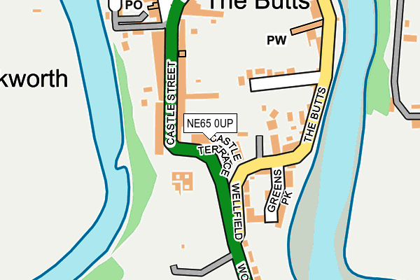 NE65 0UP map - OS OpenMap – Local (Ordnance Survey)