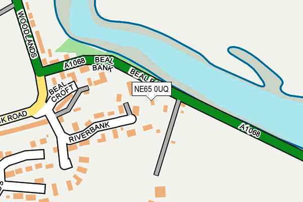 NE65 0UQ map - OS OpenMap – Local (Ordnance Survey)