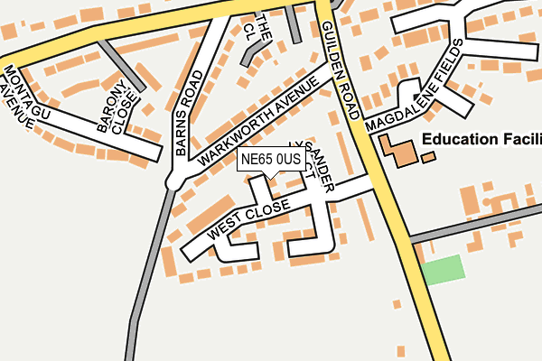 NE65 0US map - OS OpenMap – Local (Ordnance Survey)